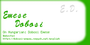 emese dobosi business card